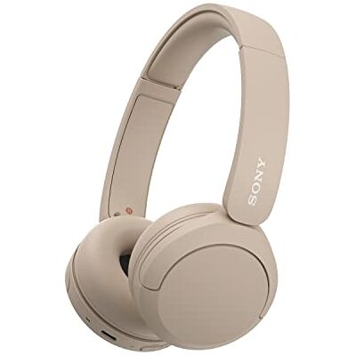 Sony WH-CH520 Wireless Bluetooth On-Ear Headphones, Lightweight Design, Up to 50hr Battery Life, Quick Charge, EQ, Clear Call Quality, iOS & Android Beige Sony WH-CH520 Wireless Bluetooth On-Ear Headphones, Lightweight Design, Up to 50hr Battery Life, Quick Charge, EQ, Clear Call Quality, iOS & Android Beige