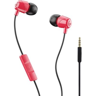 Skullcandy Jib Wired Earbuds with 3.5mm AUX Plug, Noise Isolating Fit, In-Line Microphone, Call and Track Control, Convenient for Travel Red Skullcandy Jib Wired Earbuds with 3.5mm AUX Plug, Noise Isolating Fit, In-Line Microphone, Call and Track Control, Convenient for Travel Red