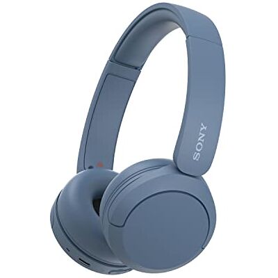 Sony WH-CH520 Wireless Bluetooth On-Ear Headphones, Lightweight Design, Up to 50hr Battery Life, Quick Charge, EQ, Clear Call Quality, iOS & Android Blue Sony WH-CH520 Wireless Bluetooth On-Ear Headphones, Lightweight Design, Up to 50hr Battery Life, Quick Charge, EQ, Clear Call Quality, iOS & Android Blue