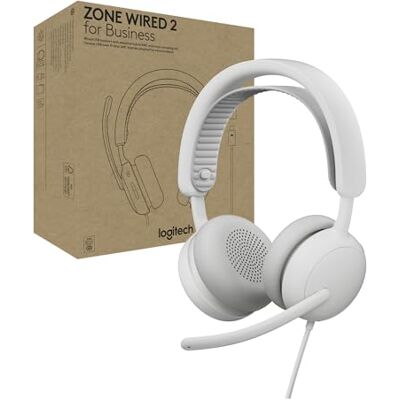 Logitech Zone Wired 2 for Business Noise-Canceling Headset with Adaptive Hybrid Anc, Microsoft Teams Certified, USB-C with USB-A adapter Off-White Logitech Zone Wired 2 for Business Noise-Canceling Headset with Adaptive Hybrid Anc, Microsoft Teams Certified, USB-C with USB-A adapter Off-White