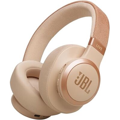 JBL Live 770 NC Wireless Over-Ear Headphones with Noise-Cancelling Technology and 65-Hour Battery Life, Sandstone JBL Live 770 NC Wireless Over-Ear Headphones with Noise-Cancelling Technology and 65-Hour Battery Life, Sandstone