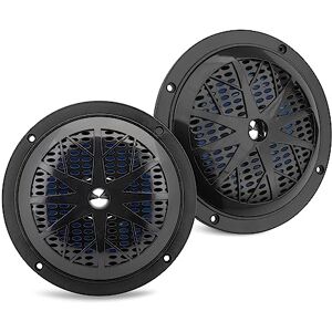 Pyle 5.25 Inch Dual Marine Speakers 2 Way Waterproof and Weather Resistant Outdoor Audio Stereo Sound System with 100 Watt Power, Polypro ne Cone and Cloth Surround 1 Pair PLMR51B (Black) Pyle 5.25 Inch Dual Marine Speakers 2 Way Waterproof and Weather Resistant Outdoor Audio Stereo Sound System with 100 Watt Power, Polypro ne Cone and Cloth Surround 1 Pair PLMR51B (Black)