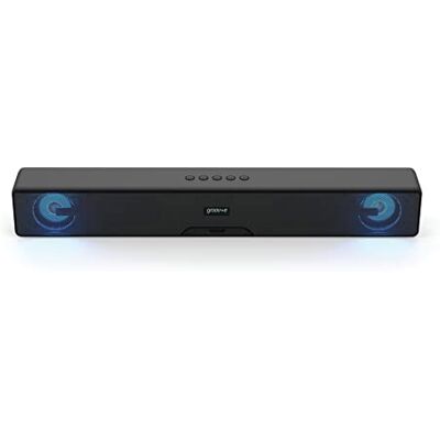 groov e Soundbar 20 Portable Bluetooth Sound Bar with USB, TF Card, & AUX Playback Speaker with 20W Power & Super Bass LED Light Mode, Rechargeable Battery, Voice Assistant Black groov e Soundbar 20 Portable Bluetooth Sound Bar with USB, TF Card, & AUX Playback Speaker with 20W Power & Super Bass LED Light Mode, Rechargeable Battery, Voice Assistant Black