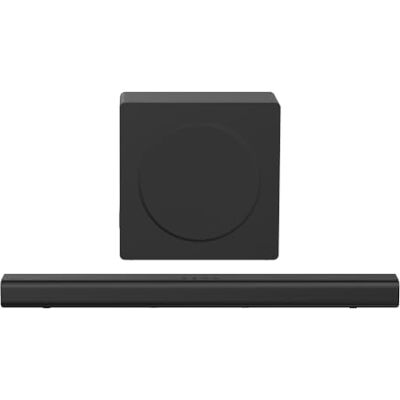 Hisense HS2100S 2.1 Channel 280W Soundbar and Wireless Subwoofer 280W Max Audio Power, 5.5” Wireless Subwoofer Dolby Audio, DTS Virtual: X, Pure Surround, TV Mode, EZ Play 3.0 Hisense HS2100S 2.1 Channel 280W Soundbar and Wireless Subwoofer 280W Max Audio Power, 5.5” Wireless Subwoofer Dolby Audio, DTS Virtual: X, Pure Surround, TV Mode, EZ Play 3.0