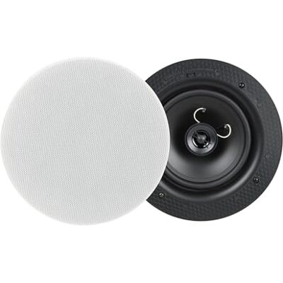 SLx 2 Way 100V 6.5" Ceiling Speaker, 50W Woofer with Mylar Dome Tweeter, 210mm Cut Out, Easy Installation Clear Audio for Offices, Retail & Hospitality SLx 2 Way 100V 6.5" Ceiling Speaker, 50W Woofer with Mylar Dome Tweeter, 210mm Cut Out, Easy Installation Clear Audio for Offices, Retail & Hospitality
