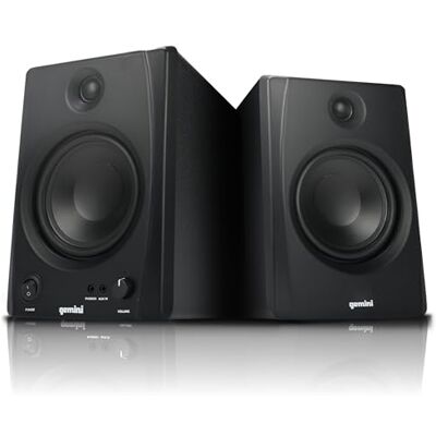 Gemini Sound SMX-5BT 5” Studio Monitor Speakers with Bluetooth 200W Peak Power, TRS/RCA/Aux Inputs, Acoustic Tuning, Active/Passive Pair for Home Studio, DJ, and Music Production Gemini Sound SMX-5BT 5” Studio Monitor Speakers with Bluetooth 200W Peak Power, TRS/RCA/Aux Inputs, Acoustic Tuning, Active/Passive Pair for Home Studio, DJ, and Music Production
