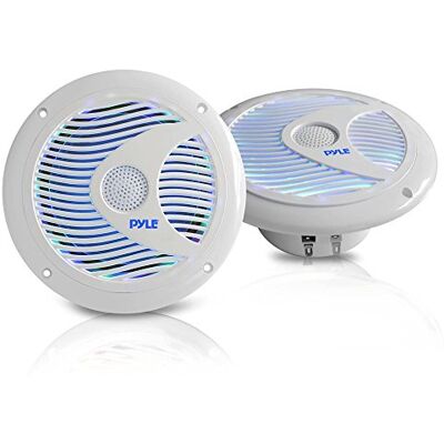 Pyle Outdoor Speaker Boxes, Outdoor Speaker, Outdoor Box, Waterproof, 150 Watt, 2-Way Speaker, Passive with LED Lights in White, Surface Mounted Speaker, Easy to Install with Magnetic Structure Pyle Outdoor Speaker Boxes, Outdoor Speaker, Outdoor Box, Waterproof, 150 Watt, 2-Way Speaker, Passive with LED Lights in White, Surface Mounted Speaker, Easy to Install with Magnetic Structure