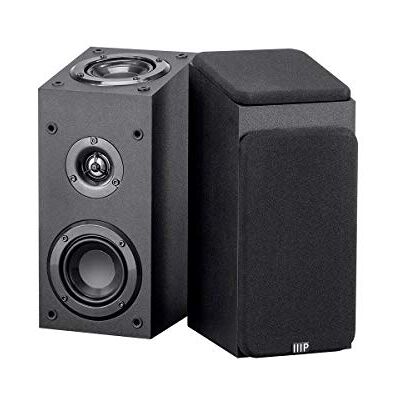 Monoprice 133833 Premium Immersive Satellite Speakers Black (Pair) with 3Inch Woofer, 3/4Inch Aluminum Dome & 100 Watt Input Power Monoprice 133833 Premium Immersive Satellite Speakers Black (Pair) with 3Inch Woofer, 3/4Inch Aluminum Dome & 100 Watt Input Power