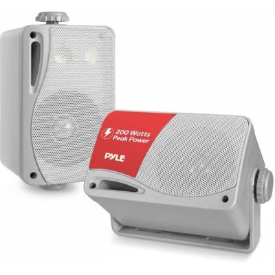 Pyle 3-Way Waterproof Marine Box Speakers 3.5" 200 Watt Dual Indoor Outdoor Speaker System Weatherproof/Waterproof Outdoor Speaker Home, Boat, Pool, Patio Indoor Outdoor Use Pyle 3-Way Waterproof Marine Box Speakers 3.5" 200 Watt Dual Indoor Outdoor Speaker System Weatherproof/Waterproof Outdoor Speaker Home, Boat, Pool, Patio Indoor Outdoor Use