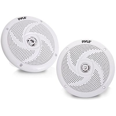 Pyle Outdoor Speaker, 16.5 cm Outdoor Speaker, Waterproof, 240 W Marine Speaker, for Summer Driving with Offroader, Boat, UTV, ATV, RV Car & Golf Cart, Flat Pyle Outdoor Speaker, 16.5 cm Outdoor Speaker, Waterproof, 240 W Marine Speaker, for Summer Driving with Offroader, Boat, UTV, ATV, RV Car & Golf Cart, Flat