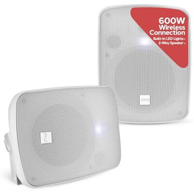 Pyle Outdoor Waterproof Wireless Bluetooth Speaker 5.25 Inch Pair 2-way Weatherproof Wall/Ceiling Mounted Dual Speakers w/Heavy Duty Grill, Universal Mount, Patio, Indoor Use Pyle Outdoor Waterproof Wireless Bluetooth Speaker 5.25 Inch Pair 2-way Weatherproof Wall/Ceiling Mounted Dual Speakers w/Heavy Duty Grill, Universal Mount, Patio, Indoor Use