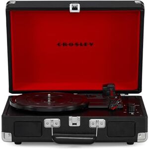 Crosley Cruiser Plus Portable Turntable Bluetooth Record Player, 3-Speed Suitcase Vinyl Player, Home Turntables for Vinyl Records, Built in Stereo Speakers & Bluetooth Receiver, AUX Input, Black Crosley Cruiser Plus Portable Turntable Bluetooth Record Player, 3-Speed Suitcase Vinyl Player, Home Turntables for Vinyl Records, Built in Stereo Speakers & Bluetooth Receiver, AUX Input, Black