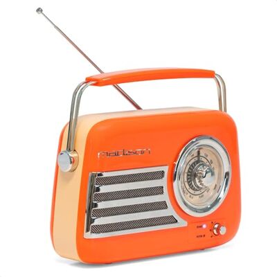 Madison FREESOUND-VR40OR 30W Long Battery Vintage Radio Bluetooth, USB & FM Orange Vintage, Nostalgic, Retro Madison FREESOUND-VR40OR 30W Long Battery Vintage Radio Bluetooth, USB & FM Orange Vintage, Nostalgic, Retro