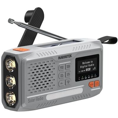 Marmitek RESQ 100 Emergency Crank Radio – Solar Hand Crank Radio with DAB+ & FM – 4500 mAh Powerbank – Colour LCD Display & LED Flashlight – Reliable for Blackouts – Weatherproof Emergency Marmitek RESQ 100 Emergency Crank Radio – Solar Hand Crank Radio with DAB+ & FM – 4500 mAh Powerbank – Colour LCD Display & LED Flashlight – Reliable for Blackouts – Weatherproof Emergency