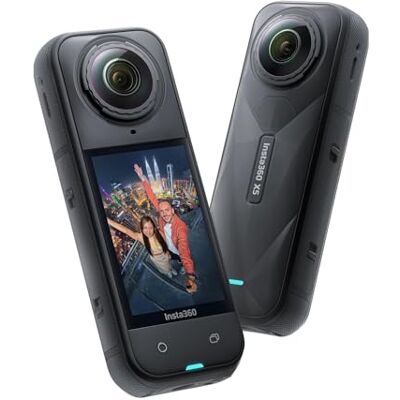 Insta360 X5 Waterproof 8K 360° Action Camera, Leading Low Light, Invisible Selfie Stick Effect, Rugged and Replaceable Lens, 3-Hour Battery, Built-in Wind Guard, Stabilization, Triple AI Chip Design Insta360 X5 Waterproof 8K 360° Action Camera, Leading Low Light, Invisible Selfie Stick Effect, Rugged and Replaceable Lens, 3-Hour Battery, Built-in Wind Guard, Stabilization, Triple AI Chip Design