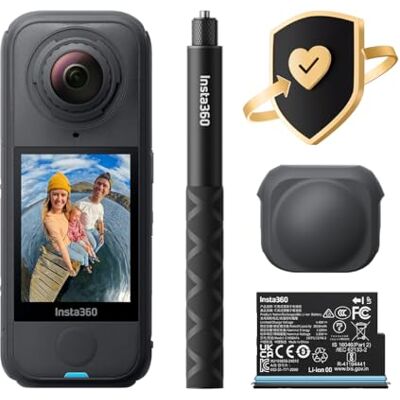 Insta360 X4 Air Starter Bundle with 2-Year FlexiCare – 8K 360 Action Camera with Replaceable Lenses, 114cm Invisible Selfie Stick, Lens Cap & Additional Battery Insta360 X4 Air Starter Bundle with 2-Year FlexiCare – 8K 360 Action Camera with Replaceable Lenses, 114cm Invisible Selfie Stick, Lens Cap & Additional Battery