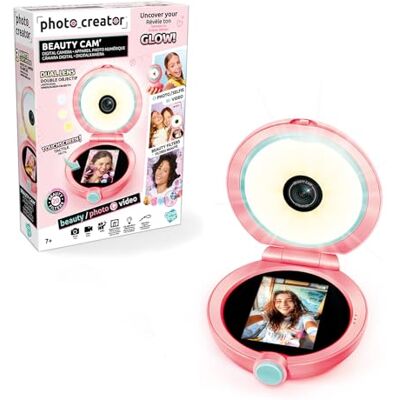 Photo Creator Beauty Cam Mini Digital Camera for Kids – Compact Mirror Styling Dual Lens Camera, Touchscreen, Adjustable Lighting, Built‑In Filters, Photo & Video Recorder, Portable with Wrist Strap Photo Creator Beauty Cam Mini Digital Camera for Kids – Compact Mirror Styling Dual Lens Camera, Touchscreen, Adjustable Lighting, Built‑In Filters, Photo & Video Recorder, Portable with Wrist Strap