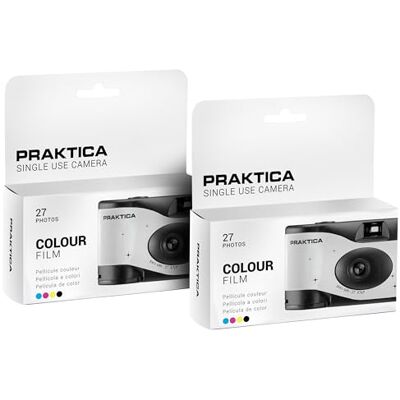 Praktica Single Use Disposable Camera Wedding White 27 Shots Colour Film Pack of 2 for weddings, gatherings, travel & more Praktica Single Use Disposable Camera Wedding White 27 Shots Colour Film Pack of 2 for weddings, gatherings, travel & more