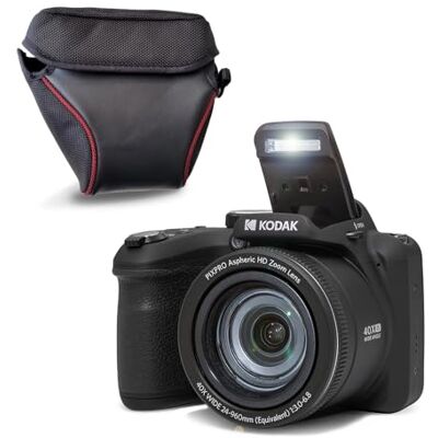 Kodak Pixpro Astro Zoom AZ405 + Protective Case – Digital Camera Bridge, X40 Zoom, 24 mm Wide Angle, 20 Megapixels, LCD 3, Full HD 1080p Video, OIS, AA Battery – Black Kodak Pixpro Astro Zoom AZ405 + Protective Case – Digital Camera Bridge, X40 Zoom, 24 mm Wide Angle, 20 Megapixels, LCD 3, Full HD 1080p Video, OIS, AA Battery – Black