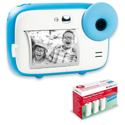 AgfaPhoto AGFA PHOTO Pack Realikids Instant Cam + 3 rouleaux Papier Thermique ATP3WH supplémentaires Appareil Photo Instantané Enfant, Ecran LCD 2,4', Batterie Lithium, Miroir Selfie et filtre photo Bleu AgfaPhoto AGFA PHOTO Pack Realikids Instant Cam + 3 rouleaux Papier Thermique ATP3WH supplémentaires Appareil Photo Instantané Enfant, Ecran LCD 2,4', Batterie Lithium, Miroir Selfie et filtre photo Bleu