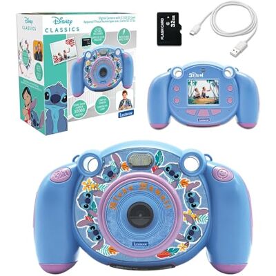 LEXIBOOK , Disney Stitch, 4-in-1 Kids digital camera with photo, video, audio and game functions, 32GB SD card included, blue, DJ080DLXB LEXIBOOK , Disney Stitch, 4-in-1 Kids digital camera with photo, video, audio and game functions, 32GB SD card included, blue, DJ080DLXB