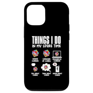 Competitive Speed Cubing Solving Cubes Co. iPhone 15 Things I Do In My Spare Time Speed Cube Cubing Cuber Case