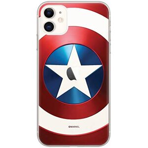 ERT GROUP mobile phone case for Apple Iphone 11 original and officially Licensed Marvel pattern Captain America 025 optimally adapted to the shape of the mobile phone, partially transparent