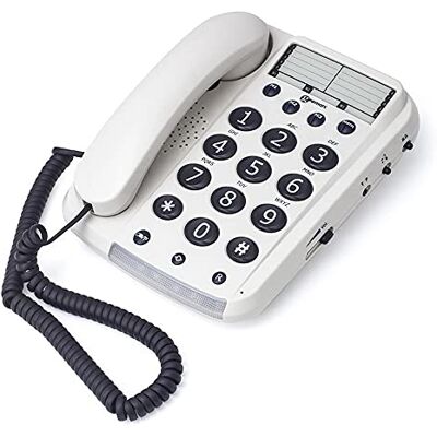Geemarc Dallas 10 Amplified Corded Telephone with One-touch Memories and Tone and Volume Control for Elderly Hearing Aid Compatible Low Hearing Loss UK Version Geemarc Dallas 10 Amplified Corded Telephone with One-touch Memories and Tone and Volume Control for Elderly Hearing Aid Compatible Low Hearing Loss UK Version