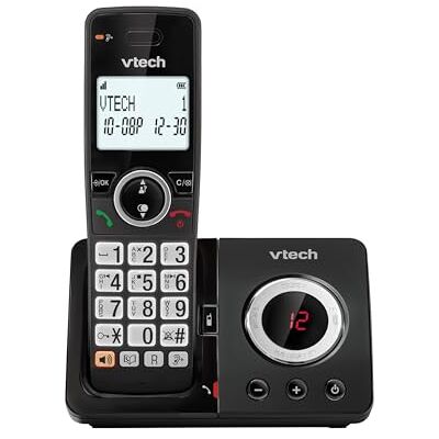 VTech EA5050 DECT Cordless Phone with Answering Machine,Nuisance Call Blocker, Volume Booster, Easy-to-Read Backlit Display, 18 Hours Talk-time, Handsfree Speakerphone, Single Handset VTech EA5050 DECT Cordless Phone with Answering Machine,Nuisance Call Blocker, Volume Booster, Easy-to-Read Backlit Display, 18 Hours Talk-time, Handsfree Speakerphone, Single Handset