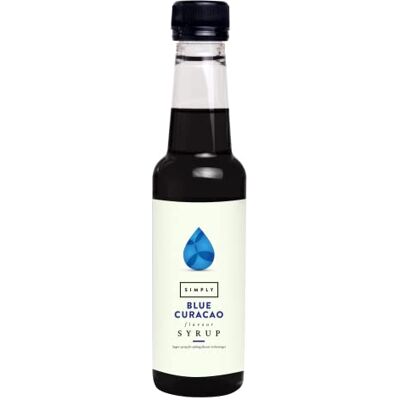Simply Blue Curacao Syrup, Vegan & Nut Free Flavoured Syrup for Coffee, Cocktails & Baking (250ml) Simply Blue Curacao Syrup, Vegan & Nut Free Flavoured Syrup for Coffee, Cocktails & Baking (250ml)