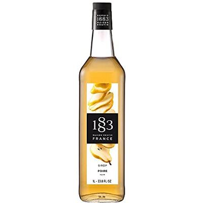 1883 MAISON ROUTIN Premium Pear Syrup Sweet and Juicy Flavoured Syrup for Cocktails, Smoothies, Iced Teas and Desserts Vegan-Friendly, No Preservatives 1L Glass Bottle 1883 MAISON ROUTIN Premium Pear Syrup Sweet and Juicy Flavoured Syrup for Cocktails, Smoothies, Iced Teas and Desserts Vegan-Friendly, No Preservatives 1L Glass Bottle