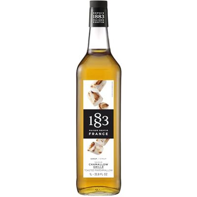 1883 MAISON ROUTIN Premium Toasted Marshmallow Syrup Made with Pure Cane Sugar for Coffee, Hot Chocolate & Cocktails Diet Friendly & Natural, No Preservatives 1L Glass Bottle 1883 MAISON ROUTIN Premium Toasted Marshmallow Syrup Made with Pure Cane Sugar for Coffee, Hot Chocolate & Cocktails Diet Friendly & Natural, No Preservatives 1L Glass Bottle