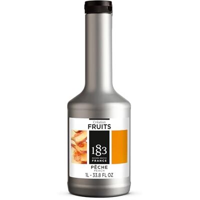 1883 MAISON ROUTIN Premium Peach Creation Fruits Purée, Juicy Ingredient for Cocktails, Mocktails & Iced Drinks, Allergen-Free, Vegan-Friendly, No Artificial Colours or Preservatives 1L Bottle 1883 MAISON ROUTIN Premium Peach Creation Fruits Purée, Juicy Ingredient for Cocktails, Mocktails & Iced Drinks, Allergen-Free, Vegan-Friendly, No Artificial Colours or Preservatives 1L Bottle