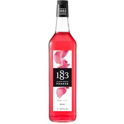 1883 MAISON ROUTIN Premium Rose Syrup Made with Pure Cane Sugar for Cocktails, Lattes & Desserts Floral Flavour, No Preservatives 1L Glass Bottle 1883 MAISON ROUTIN Premium Rose Syrup Made with Pure Cane Sugar for Cocktails, Lattes & Desserts Floral Flavour, No Preservatives 1L Glass Bottle