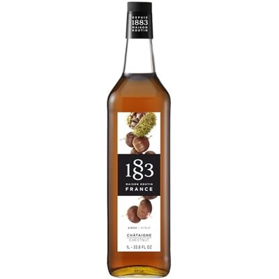 1883 MAISON ROUTIN Premium Chestnut Syrup – Roasted Nut Flavour for Coffee, Hot Chocolate, Cocktails and Seasonal Drinks – Vegan-Friendly, No Preservatives – 1L Glass Bottle 1883 MAISON ROUTIN Premium Chestnut Syrup – Roasted Nut Flavour for Coffee, Hot Chocolate, Cocktails and Seasonal Drinks – Vegan-Friendly, No Preservatives – 1L Glass Bottle