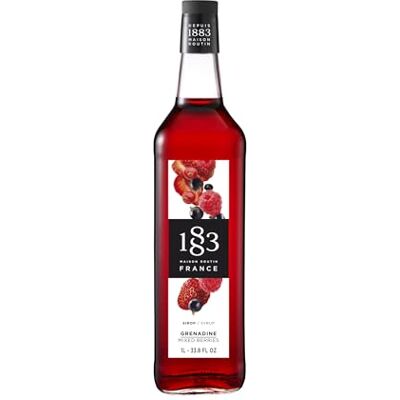 1883 MAISON ROUTIN Premium Mixed Berries Syrup Made with Pure Cane Sugar for Cocktails, Smoothies & Mocktails Fruity Berry Flavour, No Preservatives 1L Glass Bottle 1883 MAISON ROUTIN Premium Mixed Berries Syrup Made with Pure Cane Sugar for Cocktails, Smoothies & Mocktails Fruity Berry Flavour, No Preservatives 1L Glass Bottle