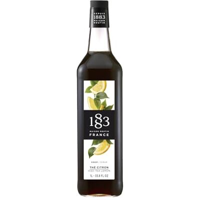 1883 MAISON ROUTIN Premium Lemon Iced Tea Syrup Made with Pure Cane Sugar for Iced Tea, Cocktails & Lemonades – Diet Friendly & Natural, No Preservatives – 1L Glass Bottle 1883 MAISON ROUTIN Premium Lemon Iced Tea Syrup Made with Pure Cane Sugar for Iced Tea, Cocktails & Lemonades – Diet Friendly & Natural, No Preservatives – 1L Glass Bottle