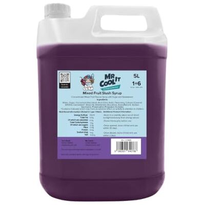 Mr Cool It Mixed Fruit Slush Syrup, 5L Bottle Mr Cool It Mixed Fruit Slush Syrup, 5L Bottle