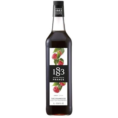 1883 MAISON ROUTIN Premium Iced Tea Raspberry Syrup, 1 Litre Glass Bottle Flavoured Syrup, For Coffee, Tea, Cocktails, Iced Drinks & Desserts, Made with Pure Cane Sugar, No Artificial Colours, Vegan 1883 MAISON ROUTIN Premium Iced Tea Raspberry Syrup, 1 Litre Glass Bottle Flavoured Syrup, For Coffee, Tea, Cocktails, Iced Drinks & Desserts, Made with Pure Cane Sugar, No Artificial Colours, Vegan