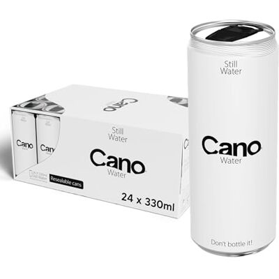 Cano Water Still Spring Water Multipack Cans (24 x 330ml), Resealable Lids Cano Water Still Spring Water Multipack Cans (24 x 330ml), Resealable Lids