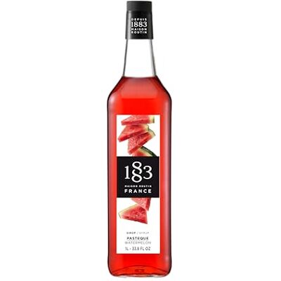 1883 MAISON ROUTIN Premium Watermelon Syrup, 1 Litre Glass Bottle Flavoured Syrup, For Coffee, Tea, Cocktails, Iced Drinks & Desserts, Made with Pure Cane Sugar, No Artificial Colours, Vegan 1883 MAISON ROUTIN Premium Watermelon Syrup, 1 Litre Glass Bottle Flavoured Syrup, For Coffee, Tea, Cocktails, Iced Drinks & Desserts, Made with Pure Cane Sugar, No Artificial Colours, Vegan