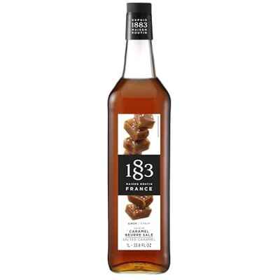 1883 MAISON ROUTIN Premium Salted Caramel Syrup, 1 Litre Glass Bottle 1883 MAISON ROUTIN Premium Salted Caramel Syrup, 1 Litre Glass Bottle