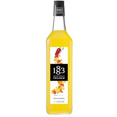 1883 MAISON ROUTIN Premium Spicy Mango Syrup, Natural Fruit Syrup, Absolute for Cocktails and Mocktails, Iced Teas, Desserts and More, No Preservatives – 1L Glass Bottle 1883 MAISON ROUTIN Premium Spicy Mango Syrup, Natural Fruit Syrup, Absolute for Cocktails and Mocktails, Iced Teas, Desserts and More, No Preservatives – 1L Glass Bottle