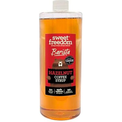 Sweet Freedom Hazelnut Coffee Syrup 1 litre Award Winning Great Taste Natural Sweetness Derived from Fruit Ideal for Baristas & Coffee Lovers No Preservatives or Allergens Vegan Sweet Freedom Hazelnut Coffee Syrup 1 litre Award Winning Great Taste Natural Sweetness Derived from Fruit Ideal for Baristas & Coffee Lovers No Preservatives or Allergens Vegan