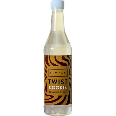 Simply Twist Cookie Flavour Coffee Syrup (485ml) – Add a Sweet Crunch to Hot Chocolate, Milkshakes & More – Vegan Syrup for Coffee Drinks – For Baristas, Cafés & Creative Home Brewers Simply Twist Cookie Flavour Coffee Syrup (485ml) – Add a Sweet Crunch to Hot Chocolate, Milkshakes & More – Vegan Syrup for Coffee Drinks – For Baristas, Cafés & Creative Home Brewers