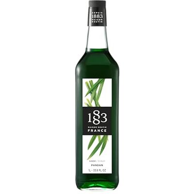 1883 MAISON ROUTIN Premium Pandan Syrup, 1 Litre Glass Bottle Flavoured Syrup, For Coffee, Tea, Cocktails, Iced Drinks & Desserts, Made with Pure Cane Sugar, No Artificial Colours, Vegan 1883 MAISON ROUTIN Premium Pandan Syrup, 1 Litre Glass Bottle Flavoured Syrup, For Coffee, Tea, Cocktails, Iced Drinks & Desserts, Made with Pure Cane Sugar, No Artificial Colours, Vegan