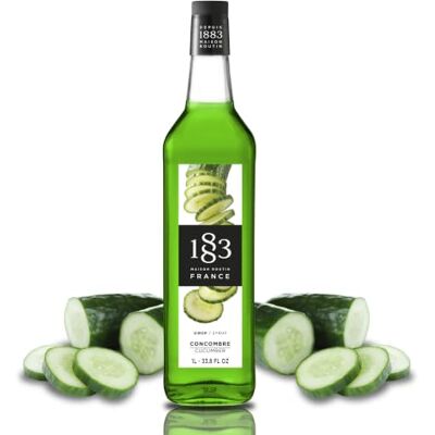 1883 MAISON ROUTIN Premium Cucumber Syrup, 1 Litre Glass Bottle Flavoured Syrup, For Coffee, Tea, Cocktails, Iced Drinks & Desserts, Made with Pure Cane Sugar, No Artificial Colours, Vegan 1883 MAISON ROUTIN Premium Cucumber Syrup, 1 Litre Glass Bottle Flavoured Syrup, For Coffee, Tea, Cocktails, Iced Drinks & Desserts, Made with Pure Cane Sugar, No Artificial Colours, Vegan