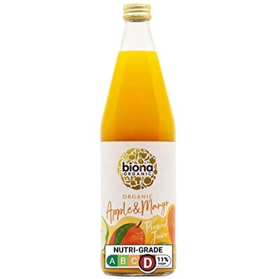 Biona Organic Apple & Mango Juice 750ml, Pack of 3 100% Pure Pressed Fruit Juice, Not From Concentrate, No Added Sugar, Vegan Biona Organic Apple & Mango Juice 750ml, Pack of 3 100% Pure Pressed Fruit Juice, Not From Concentrate, No Added Sugar, Vegan