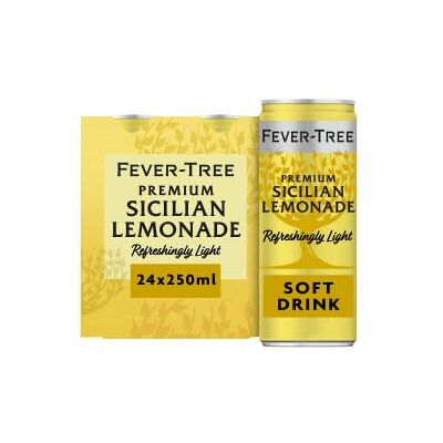 FEVER-TREE Premium Sicilian Lemonade Soft Drink 24x250ml FEVER-TREE Premium Sicilian Lemonade Soft Drink 24x250ml