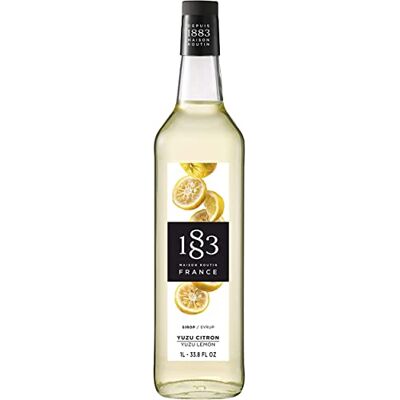 1883 MAISON ROUTIN Premium Yuzu Lemon Syrup for Cocktails, Mocktails, Iced Tea, Desserts & Bubble Tea Vegan-Friendly, Allergen-Free, No Artificial Colours or Preservatives- 1L Glass Bottle 1883 MAISON ROUTIN Premium Yuzu Lemon Syrup for Cocktails, Mocktails, Iced Tea, Desserts & Bubble Tea Vegan-Friendly, Allergen-Free, No Artificial Colours or Preservatives- 1L Glass Bottle